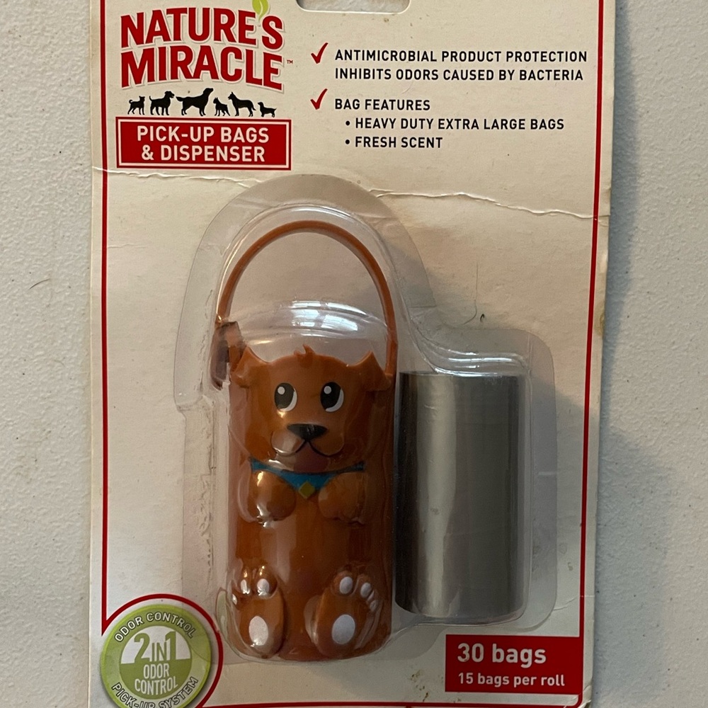 Dog Waste Pick-up Bags and Leash Dispenser